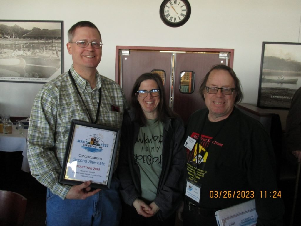 Photo of the cast & crew of "Knock on Wood" from Marshall Area Stage Company of Marshall