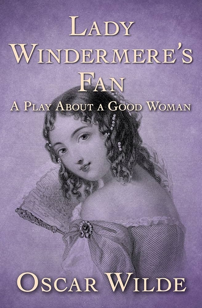 On a lavender background is a Victorian girl with the show name and author in white letters