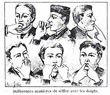 Illustration of ways to whistle