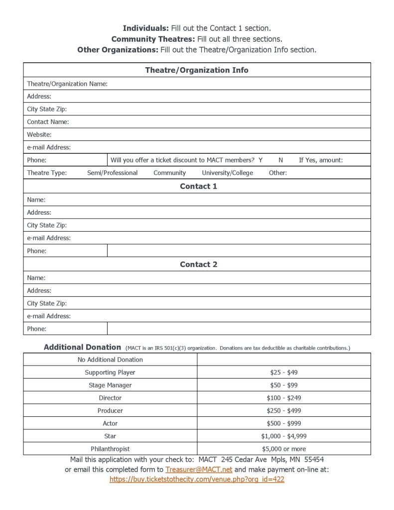 MACT Membership Application Page 2