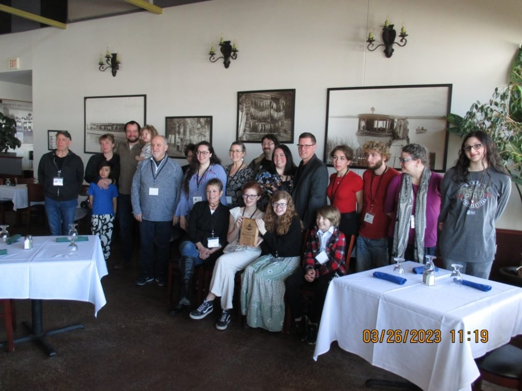 Photo of the cast & crew of "Tracks" from County Seat Theater Company of Cloquet